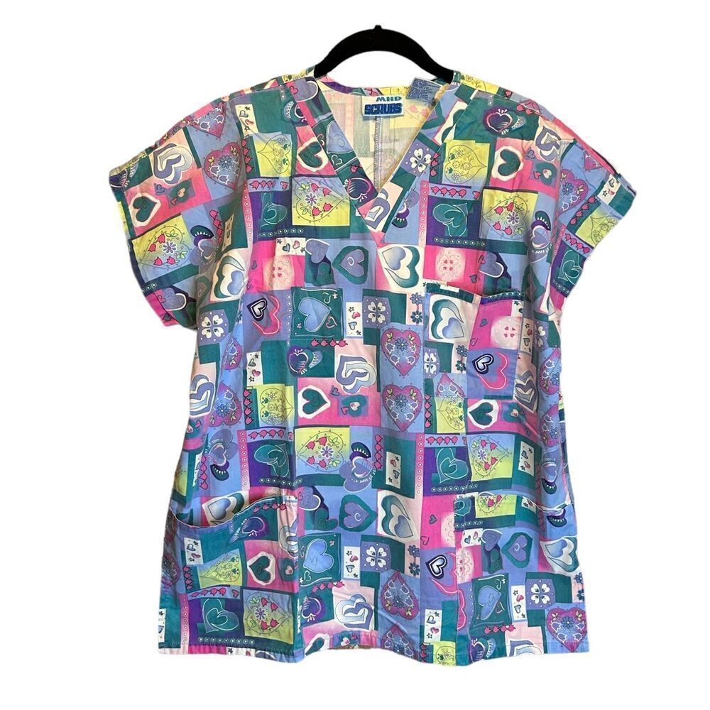 5‎ for $25🔥MHD Scrubs Heart Scrub Top Medium (10/12)